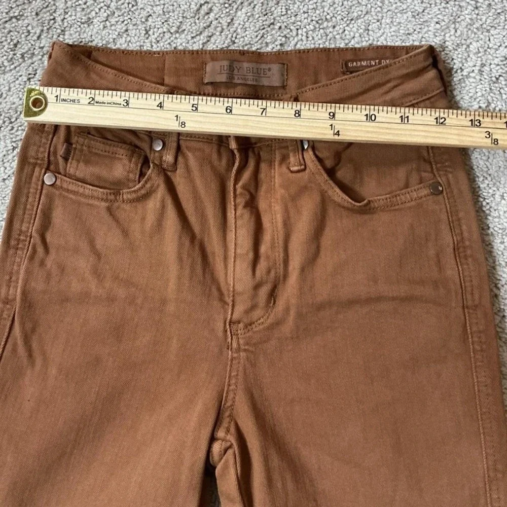 Judy Blue High Rise Garment Dyed‎ Bermuda Shorts Brown Size S